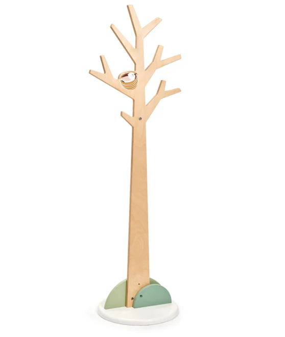 Tender Leaf Toys - Forest Coat Stand for Kids Room - High-Grade Wooden Tree Coat Rack Stand for Kids Clothing