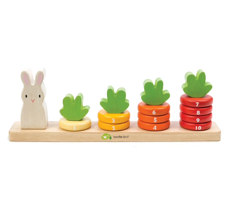 Tender Leaf Toys Counting Carrots Toy in Orange