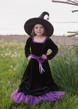Vera The Velvet Witch Dress & Hat (Size 5-6)