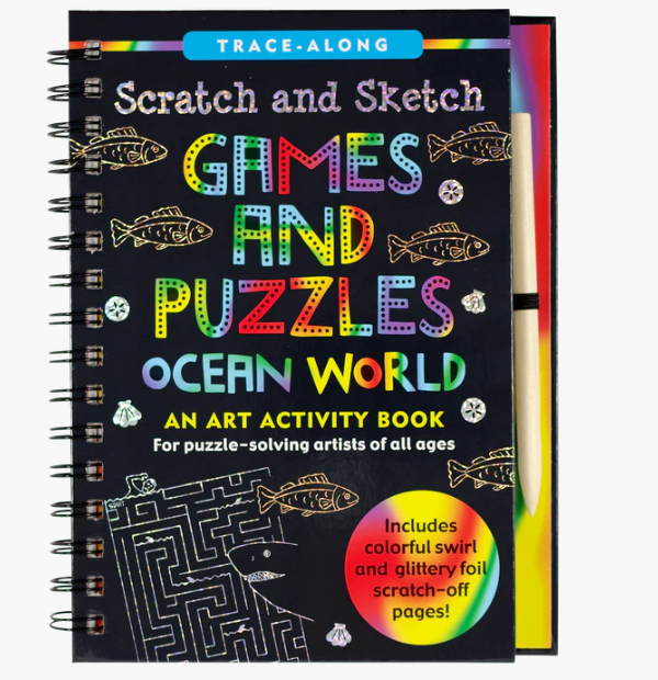 Scratch & Sketch Games & Puzzles: Ocean World (Trace-Along)
